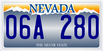 NV license plate 06A280