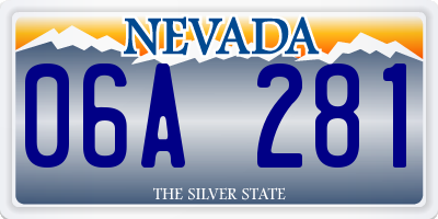 NV license plate 06A281