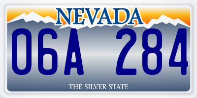 NV license plate 06A284