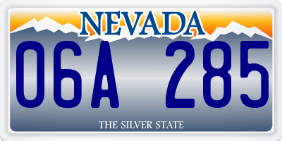 NV license plate 06A285