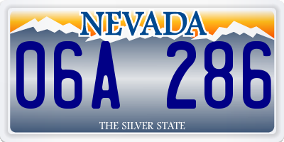 NV license plate 06A286