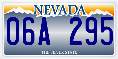 NV license plate 06A295