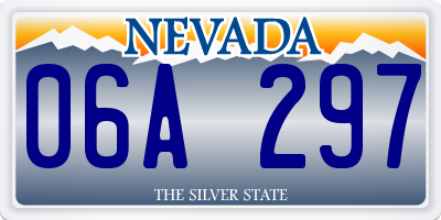 NV license plate 06A297