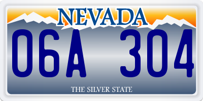 NV license plate 06A304