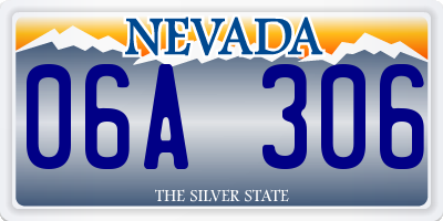 NV license plate 06A306