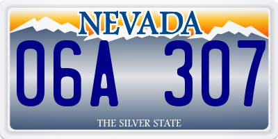 NV license plate 06A307