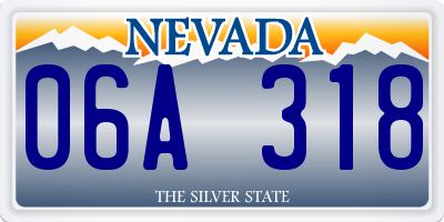 NV license plate 06A318