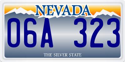 NV license plate 06A323