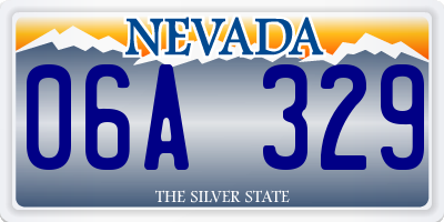 NV license plate 06A329