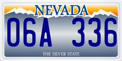 NV license plate 06A336