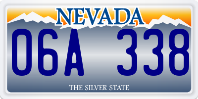 NV license plate 06A338