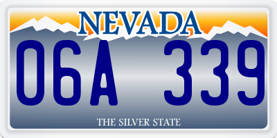 NV license plate 06A339