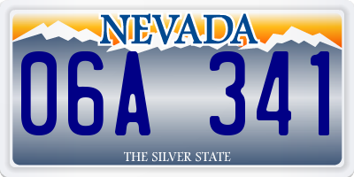 NV license plate 06A341