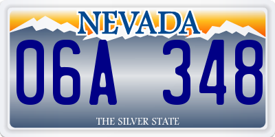 NV license plate 06A348