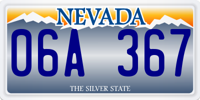 NV license plate 06A367