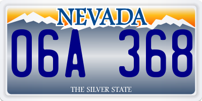 NV license plate 06A368