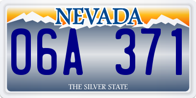 NV license plate 06A371