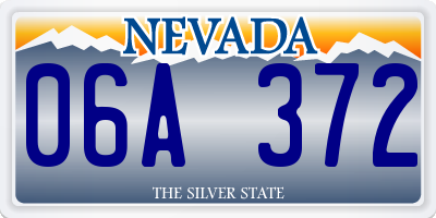 NV license plate 06A372