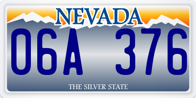 NV license plate 06A376