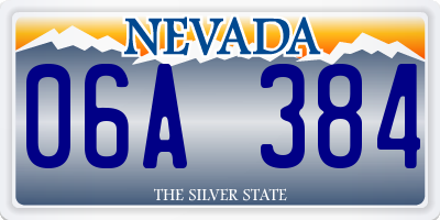 NV license plate 06A384