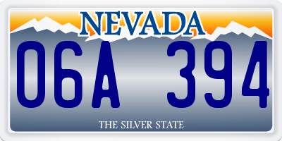 NV license plate 06A394