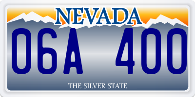 NV license plate 06A400