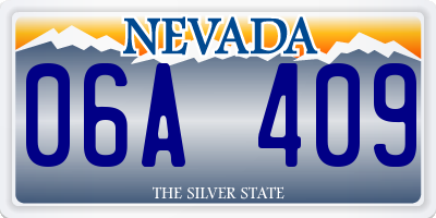 NV license plate 06A409