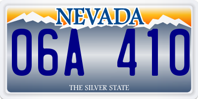NV license plate 06A410