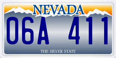 NV license plate 06A411