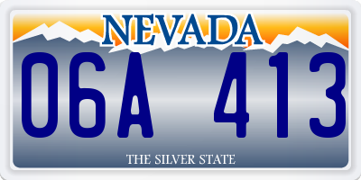 NV license plate 06A413