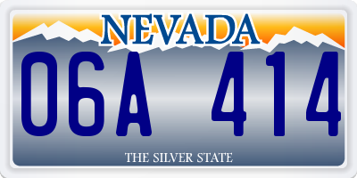 NV license plate 06A414