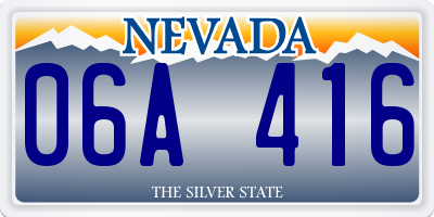 NV license plate 06A416