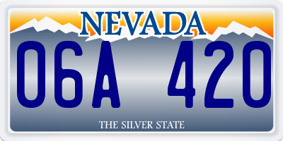 NV license plate 06A420