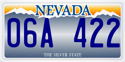 NV license plate 06A422