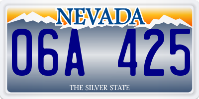 NV license plate 06A425