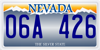 NV license plate 06A426