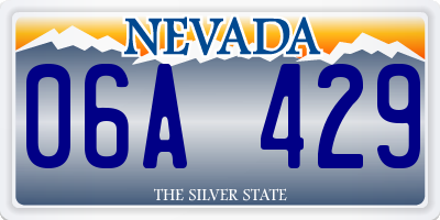 NV license plate 06A429