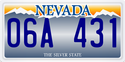 NV license plate 06A431