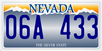 NV license plate 06A433