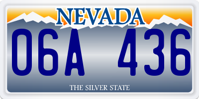 NV license plate 06A436