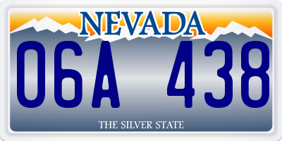 NV license plate 06A438