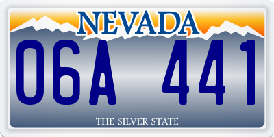 NV license plate 06A441