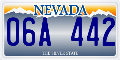 NV license plate 06A442