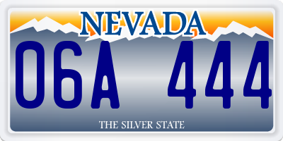 NV license plate 06A444