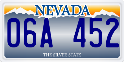 NV license plate 06A452