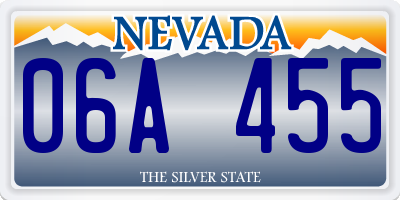 NV license plate 06A455