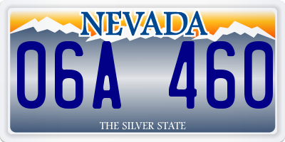 NV license plate 06A460