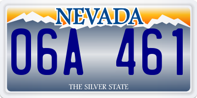 NV license plate 06A461