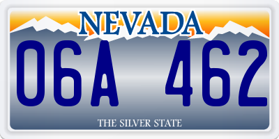 NV license plate 06A462