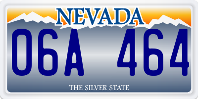 NV license plate 06A464